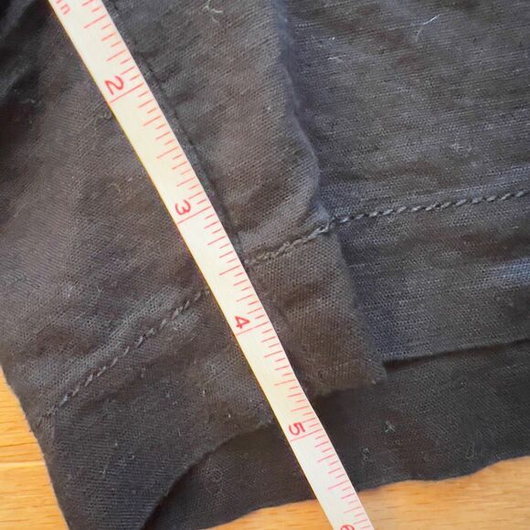 Talbots 5" Midi Chino Shorts Size 8 Black Linen Blend - Picture 7 of 8